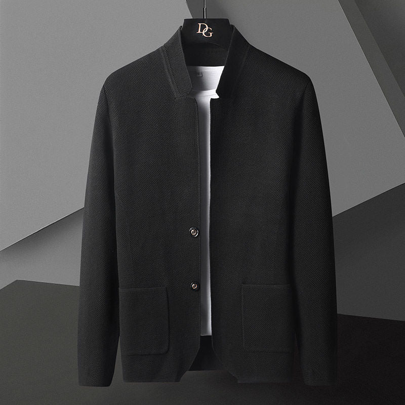 Men's Cardigan Button Front Pocket Design