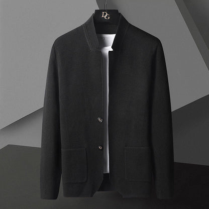 Men's Cardigan Button Front Pocket Design