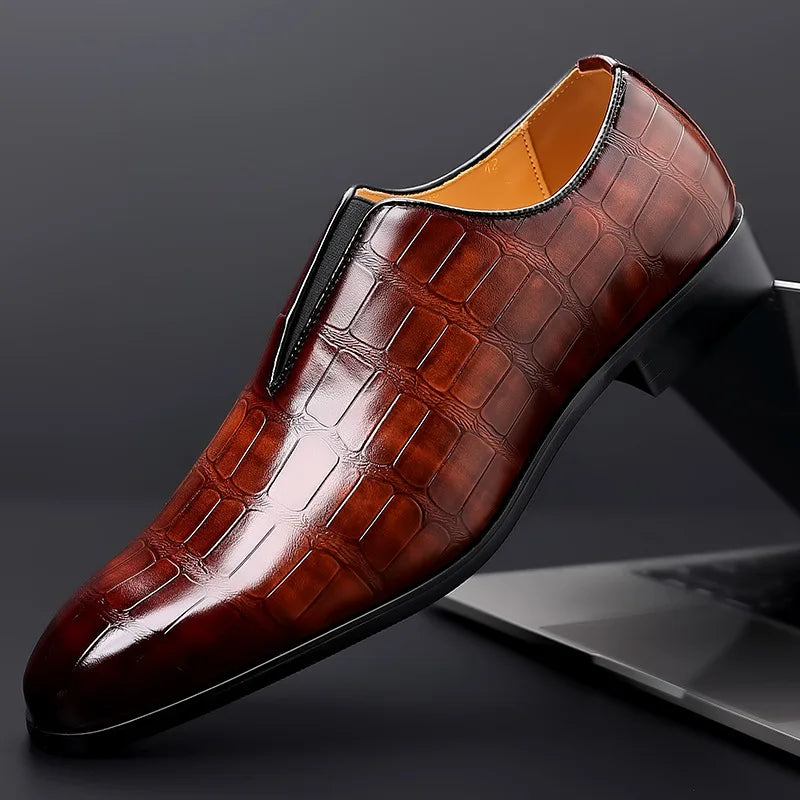 Men's Slip-On Dress Shoes Textured Upper - Vonnera