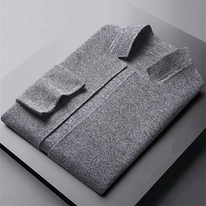 Men's Cardigan Button Front Pocket Design