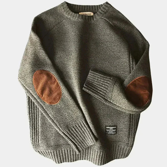 Men's Classic Crew Neck Sweater Warm Wool Blend - Vonnera