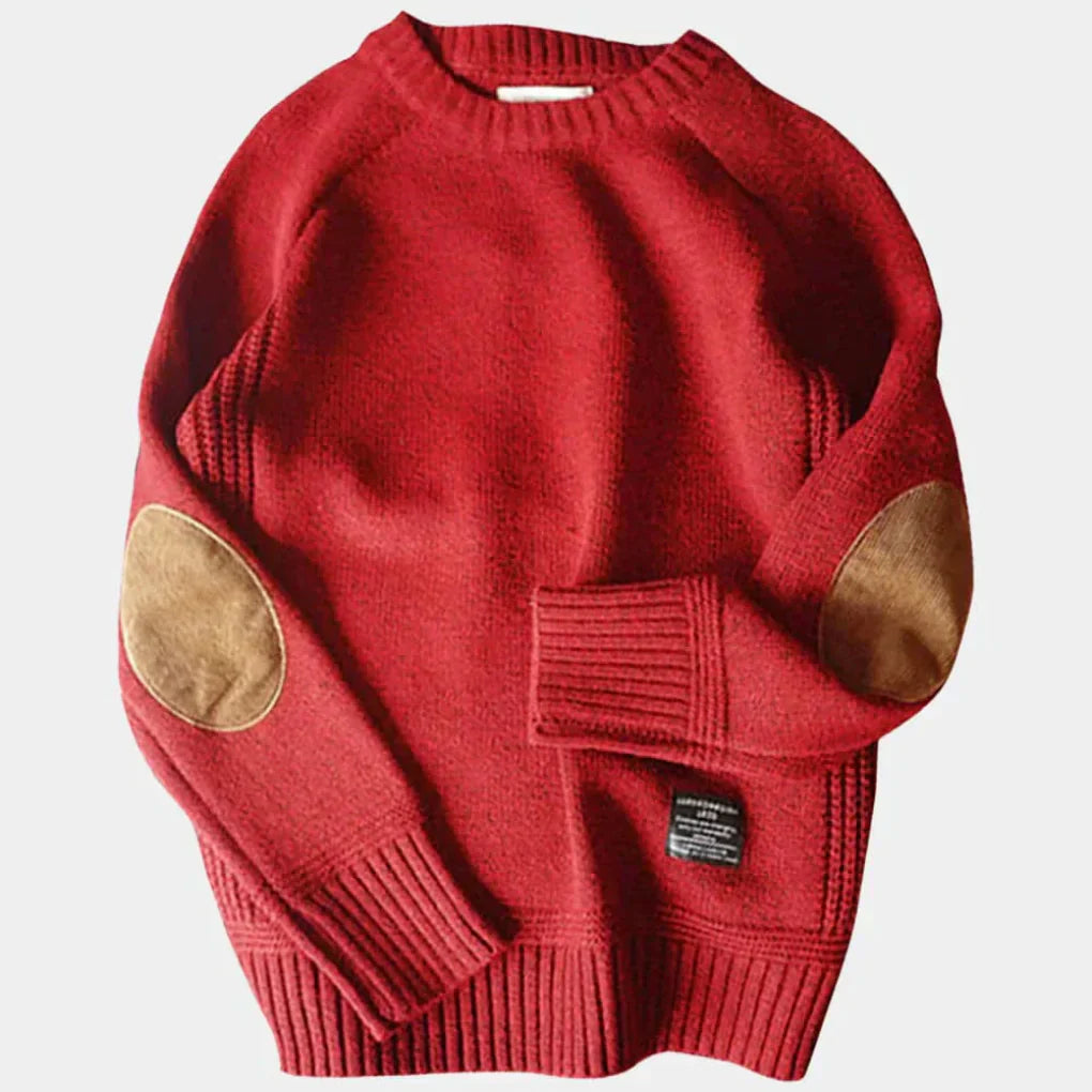 Men's Classic Crew Neck Sweater Warm Wool Blend