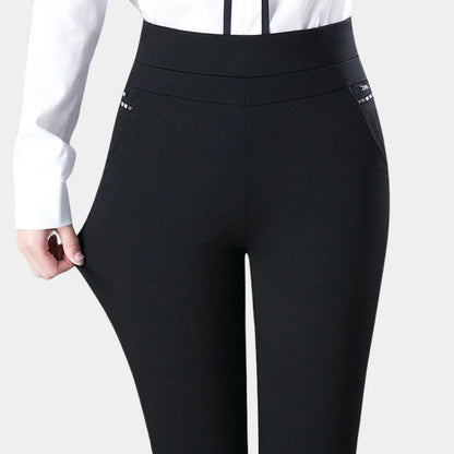 Women's High-Waisted Stretch Trousers