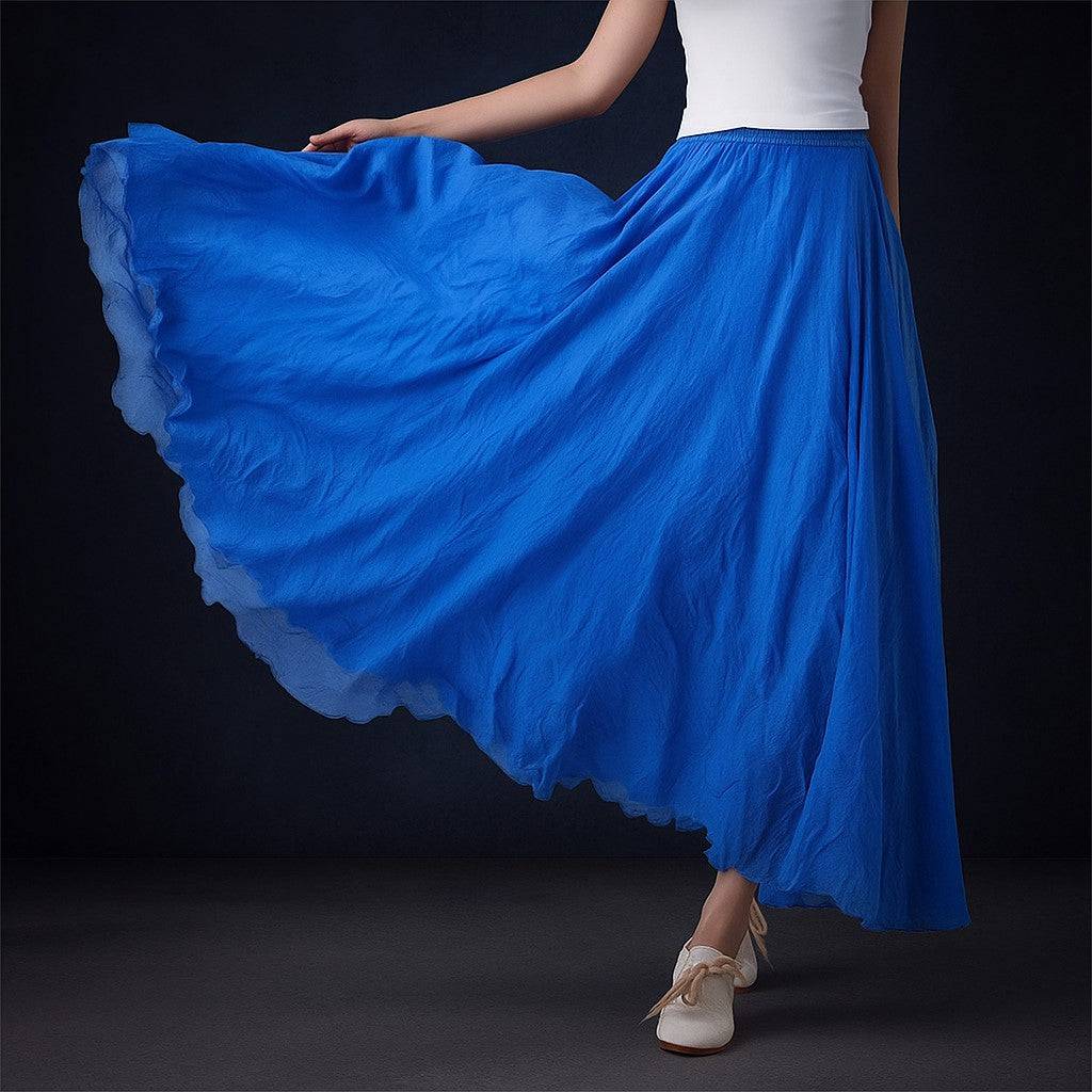 Women's Flowy Maxi Skirt Boho Style - Vonnera