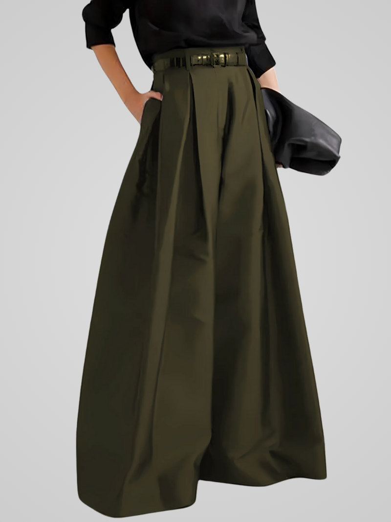 Women's High-Waisted Long Skirt Formal Autumn Wear