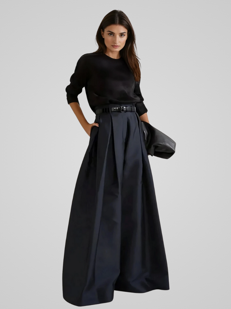 Women's High-Waisted Long Skirt Formal Autumn Wear