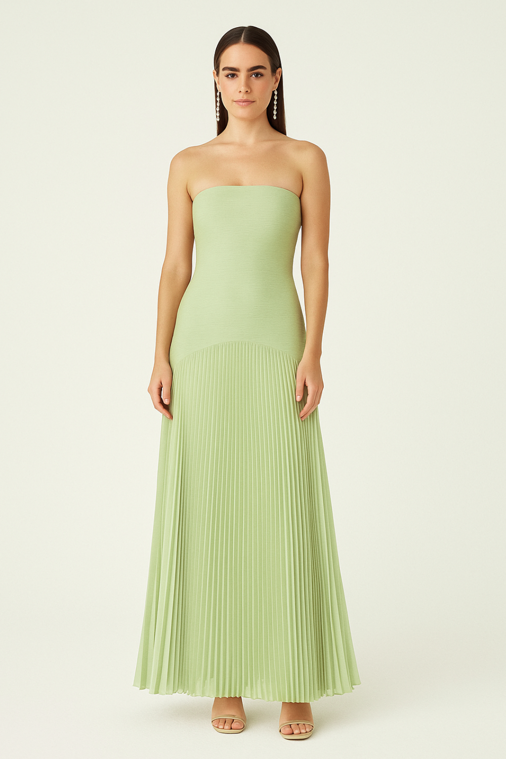 Women's Sleeveless Maxi Dress Drop Waist Design - Vonnera