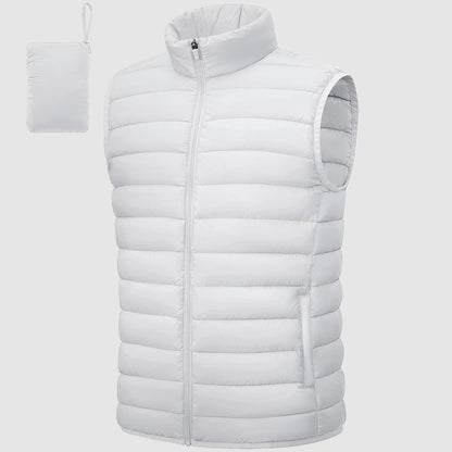 Men's Lightweight Packable Puffer Vest: Waterproof, Insulated for Outdoor Travel Adventures