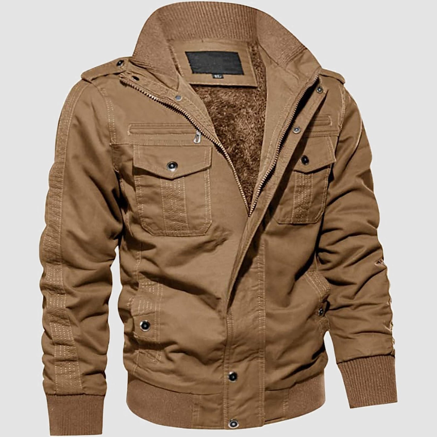 Men's Tactical Fleece Lined Cargo Jacket - Vonnera