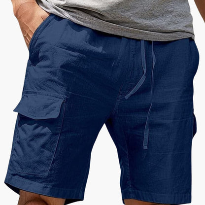 Men's Cargo Shorts Elastic Waistband Utility Pockets - Vonnera