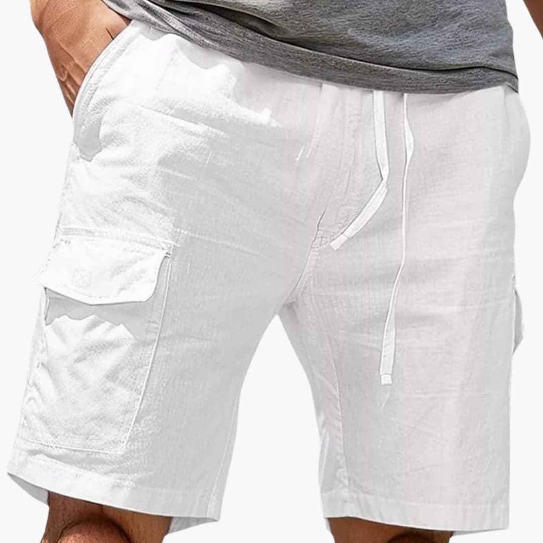 Men's Cargo Shorts Elastic Waistband Utility Pockets