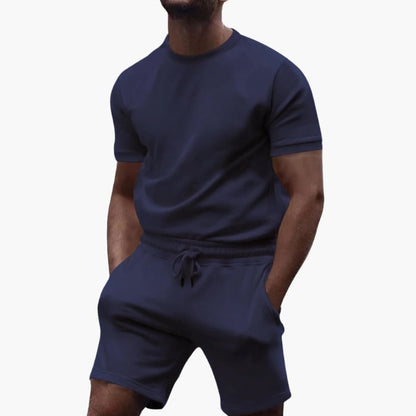 Men's Athletic Short Sleeve T-Shirt and Performance Shorts Set - Vonnera