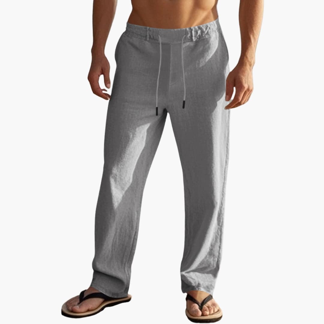 Men's Beach Pants Elastic Waist Drawstring
