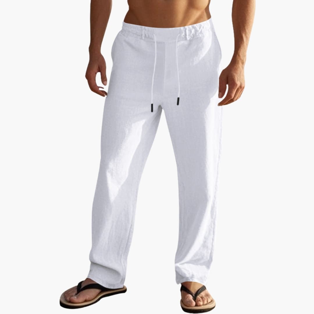 Men's Beach Pants Elastic Waist Drawstring