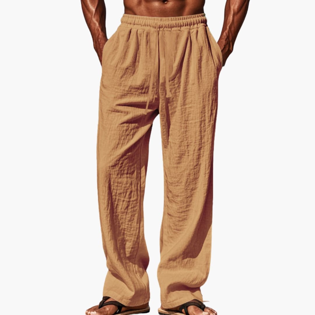 Men's Beach Trousers Elastic Waist Side Pockets