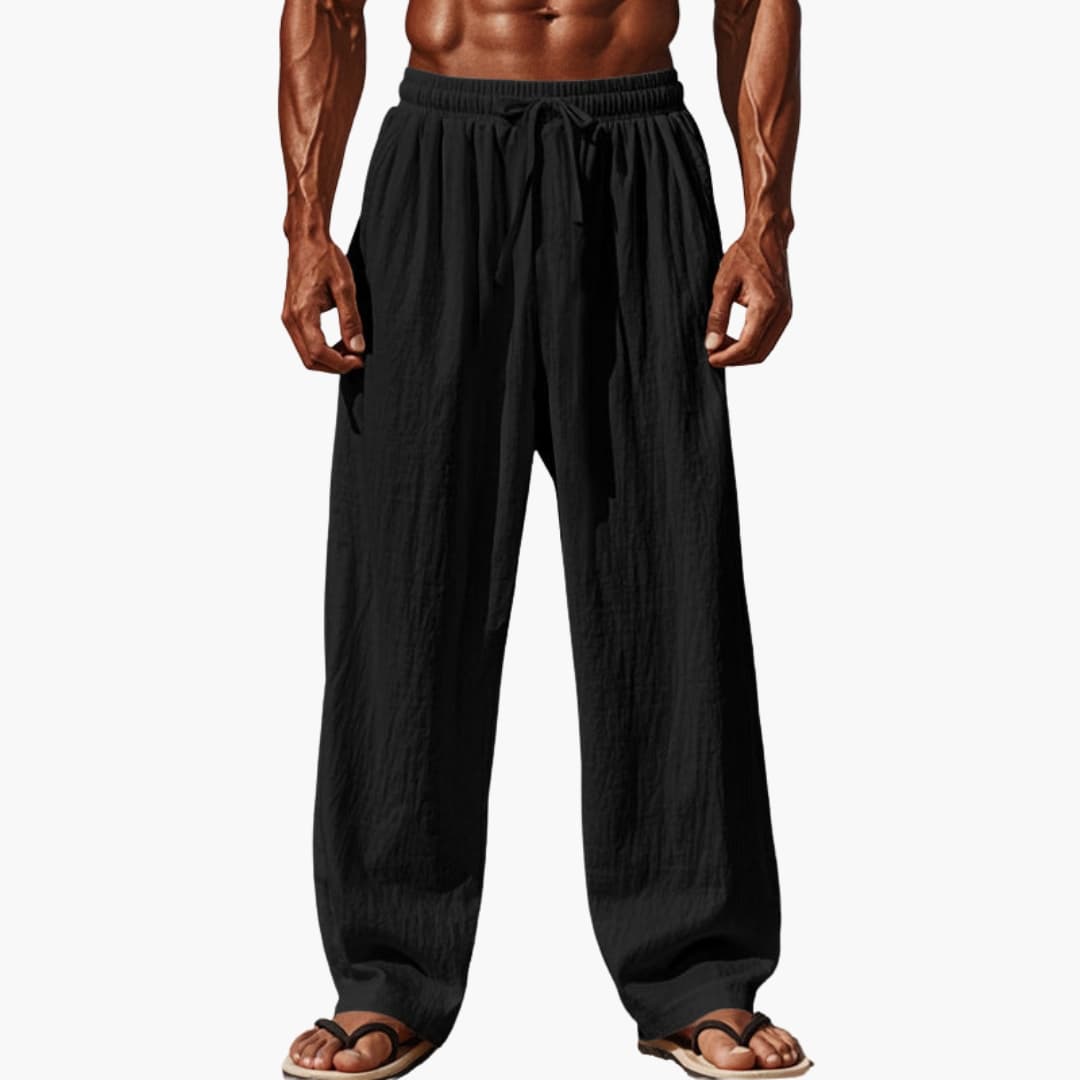 Men's Beach Trousers Elastic Waist Side Pockets