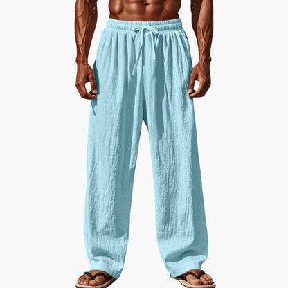 Men's Beach Trousers Elastic Waist Side Pockets