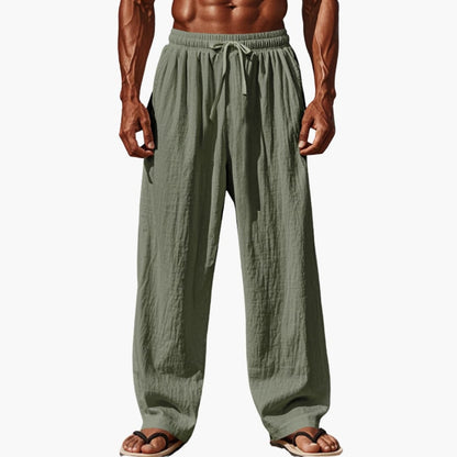 Men's Beach Trousers Elastic Waist Side Pockets