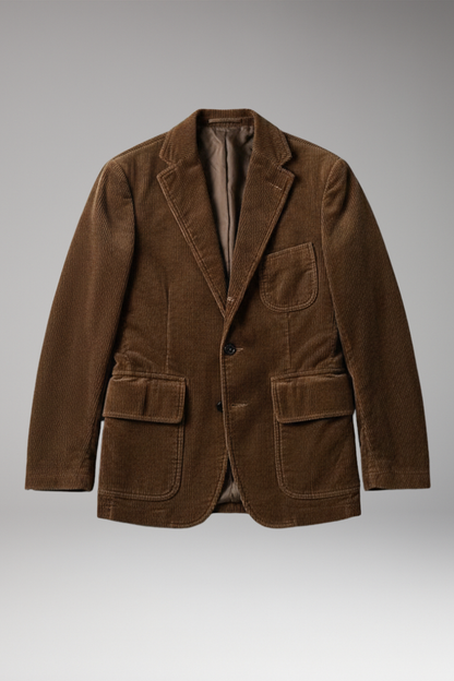 Men's Blazer Notch Lapel Button Front - Vonnera