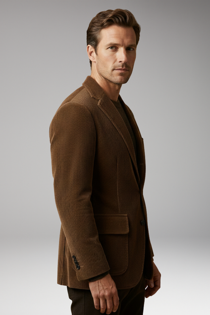 Men's Blazer Notch Lapel Button Front
