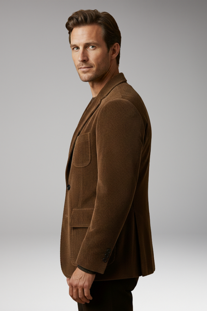 Men's Blazer Notch Lapel Button Front