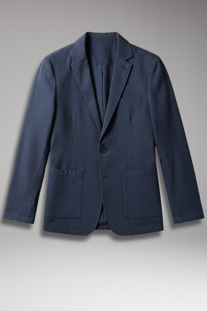 Men's Blazer Notched Collar Front Pockets - Vonnera