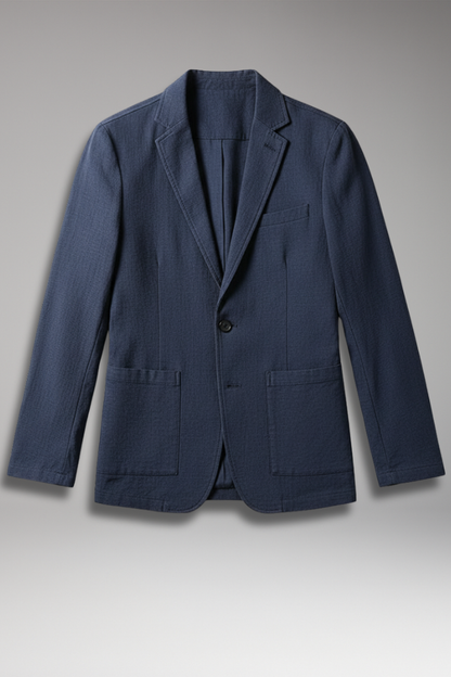 Men's Blazer Notched Collar Front Pockets - Vonnera