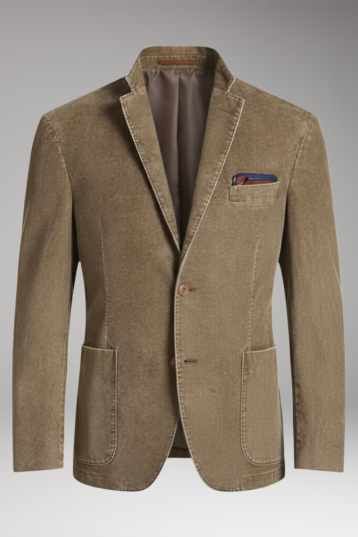 Men's Corduroy Blazer Notched Lapel - Vonnera