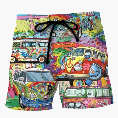 Men's Board Shorts Drawstring Printed - Vonnera