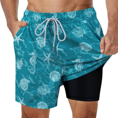 Men's Board Shorts Mesh Lining Pockets