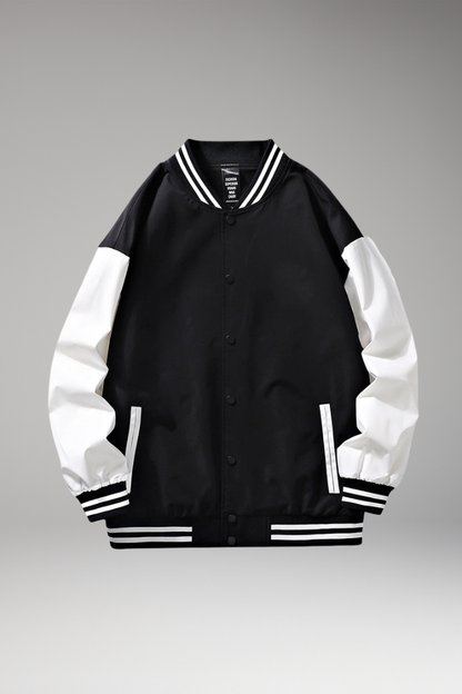 Men's Bomber Jacket Contrast Sleeves - Vonnera