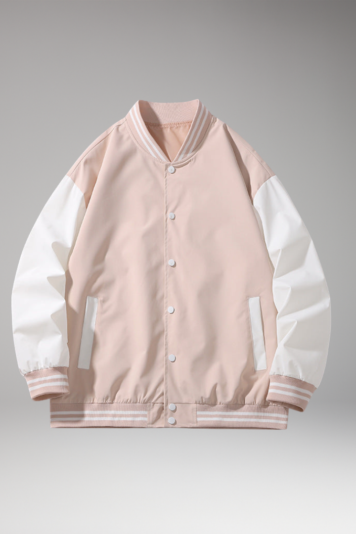 Men's Bomber Jacket Contrast Sleeves Functional Pockets - Vonnera