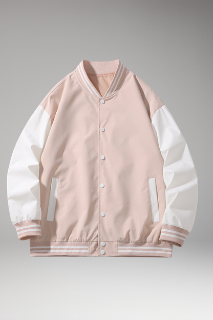 Men's Bomber Jacket Contrast Sleeves Functional Pockets - Vonnera