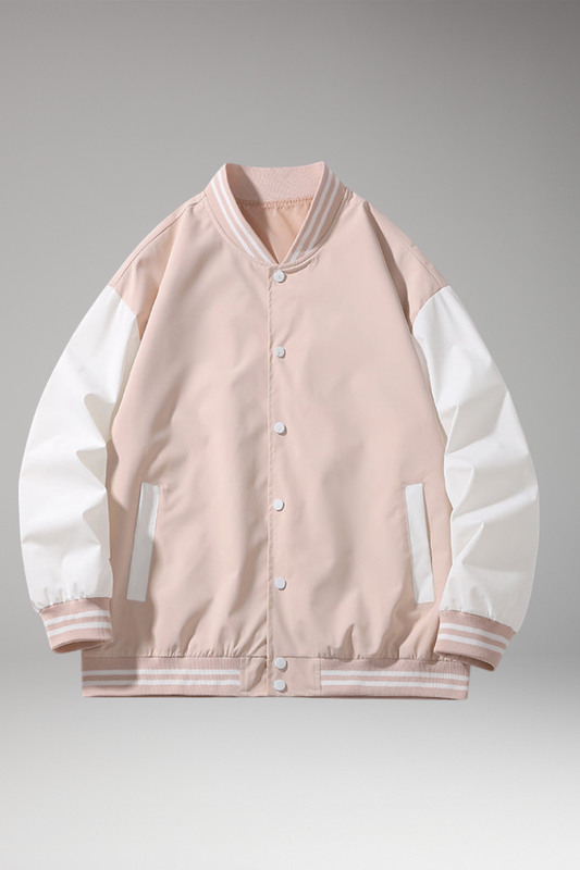 Men's Bomber Jacket Contrast Sleeves Functional Pockets - Vonnera