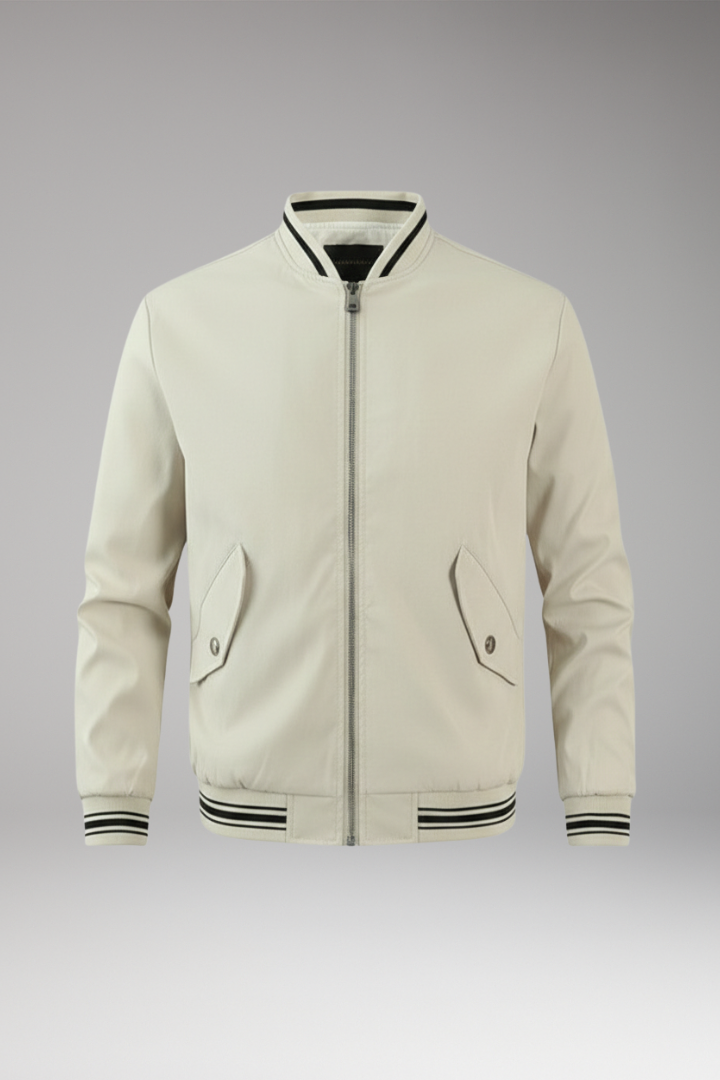 Men's Bomber Jacket Elastic Cuffs Functional Pockets - Vonnera