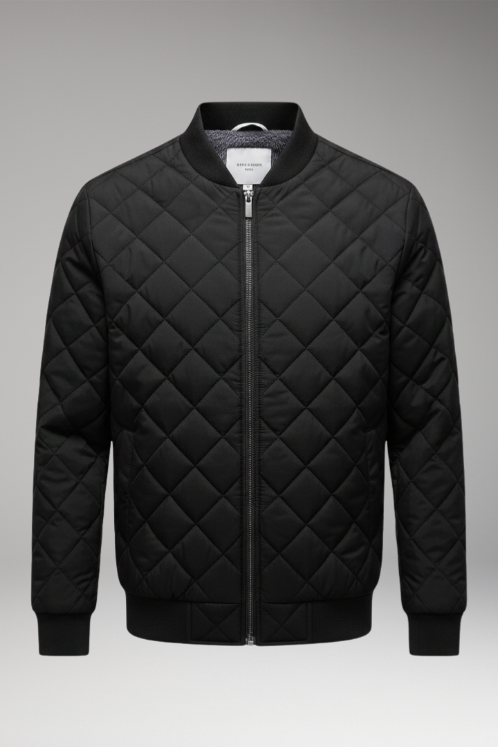 Men's Bomber Jacket Diamond Pattern - Vonnera
