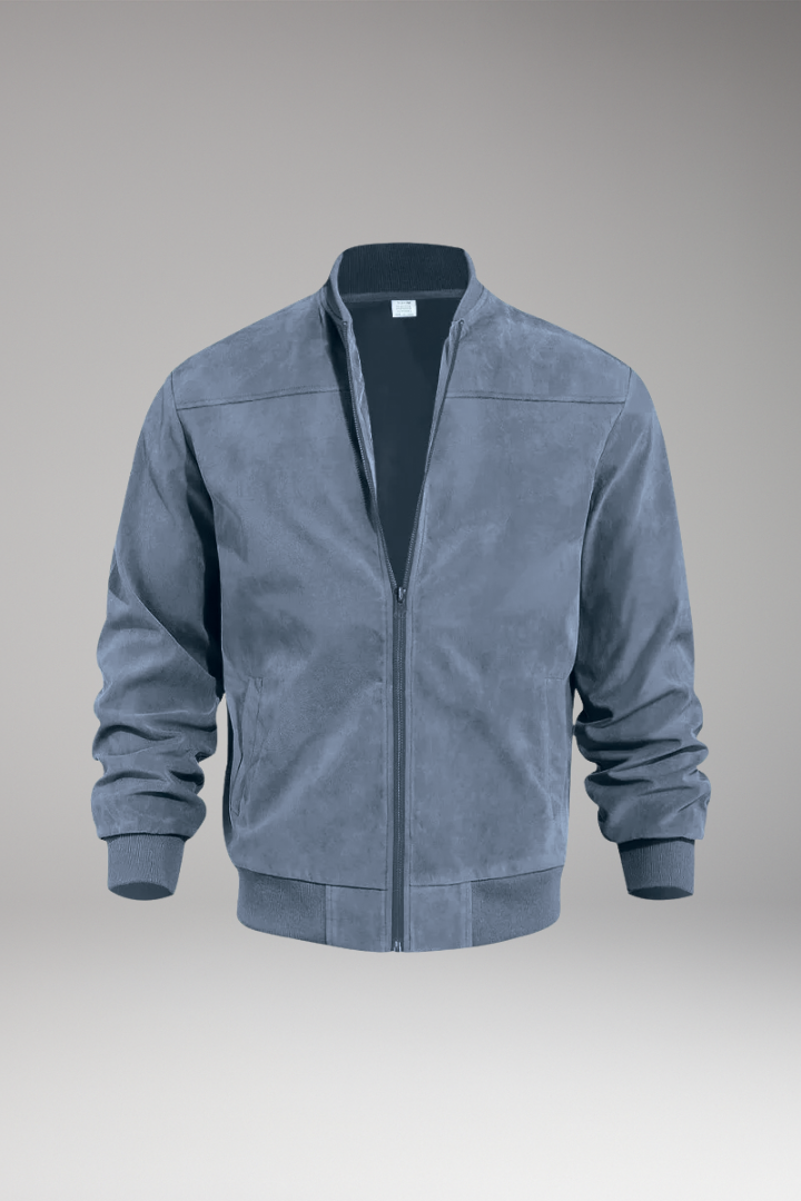 Men's Bomber Jacket Ribbed Hem Textured - Vonnera