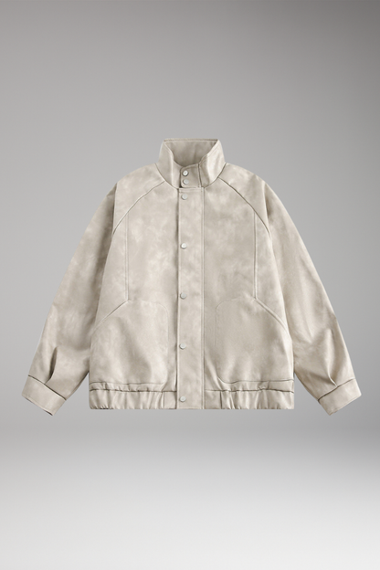 Men's Bomber Jacket Snap Button Side Pockets - Vonnera