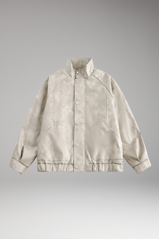 Men's Bomber Jacket Snap Button Side Pockets - Vonnera