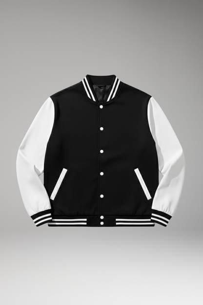 Men's Bomber Jacket Snap Fasteners Side Pockets - Vonnera
