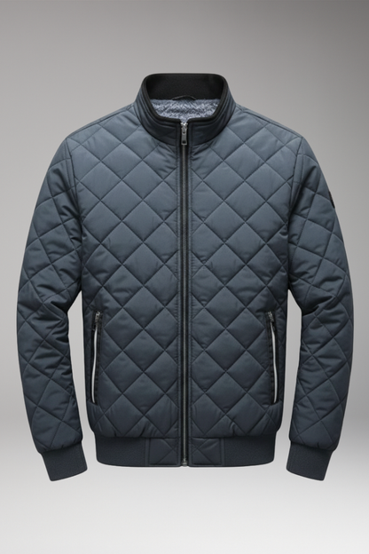 Men's Bomber Jacket Zipped Pockets Stand-Up Collar - Vonnera
