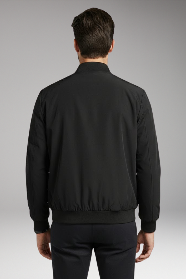 Men's Bomber Jacket Zipper Stand-Up Collar