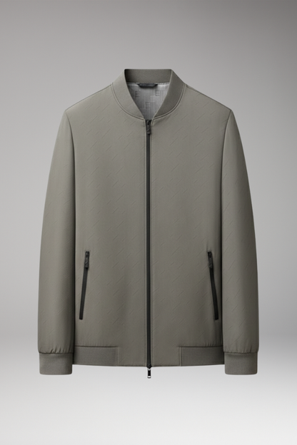 Men's Bomber Jacket Zip Closure Textured - Vonnera