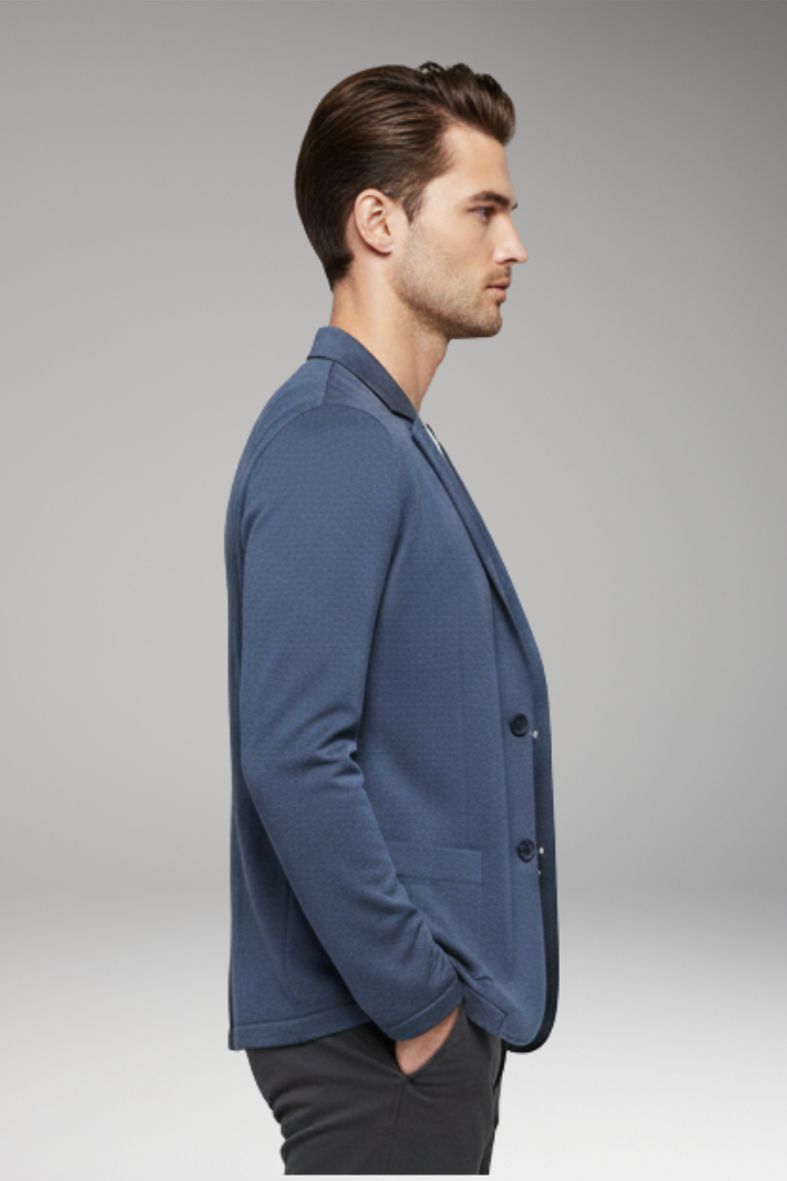 Men's Blazer Cardigan Notched Collar Button Closure