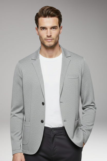 Men's Blazer Cardigan Notched Collar Button Closure