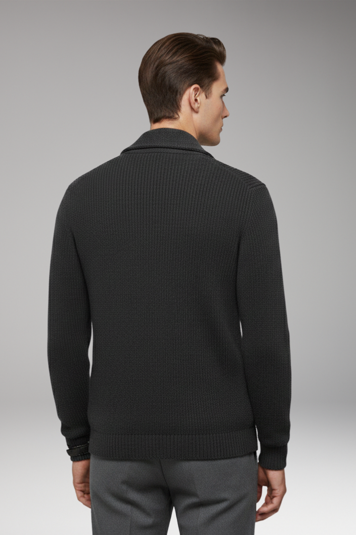 Men's Shawl Collar Cardigan Button Front