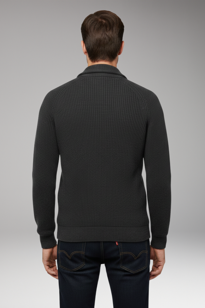 Men's Shawl Collar Cardigan Patch Pockets