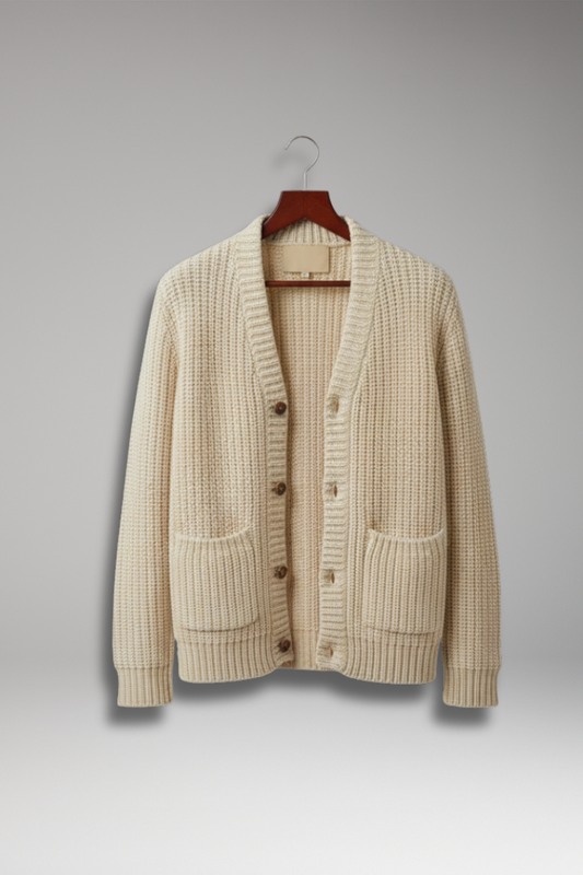 Men's Cardigan Sweater Stand Collar Pockets - Vonnera