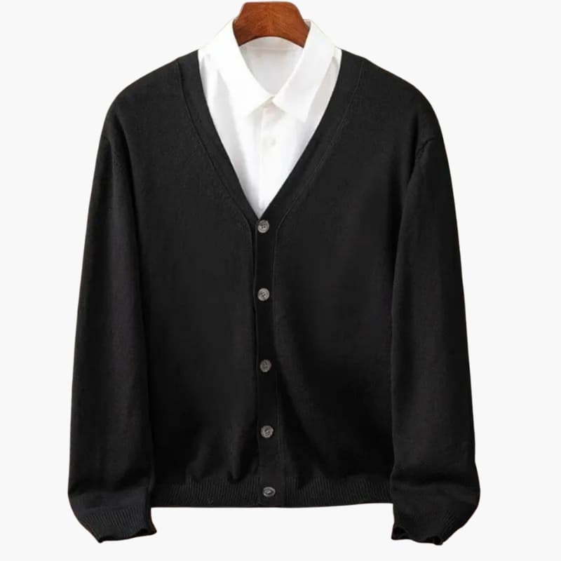 Men's V-Neck Cardigan Classic Knit - Vonnera