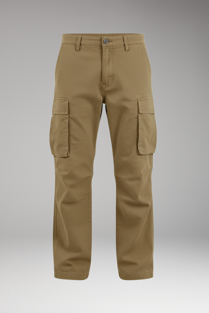 Men's Wide Leg Cargo Pants with Pocket Design - Vonnera
